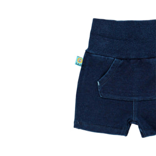 Bermudas felpa denim de bebé niño