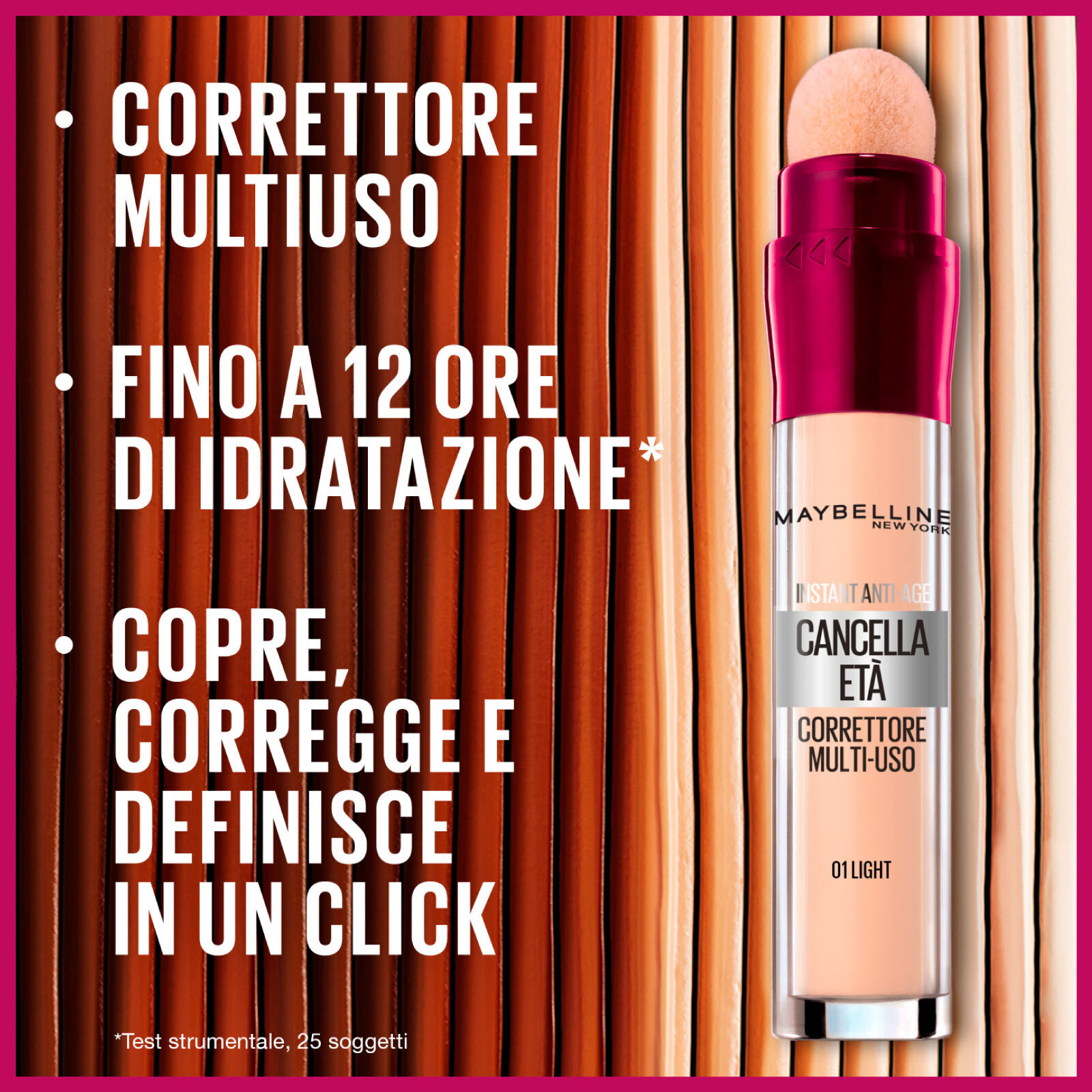 Correttore Liquido 01 Light in Confezione Regalo Natale Instant Age Il Cancella Età con Applicatore a Spugnetta