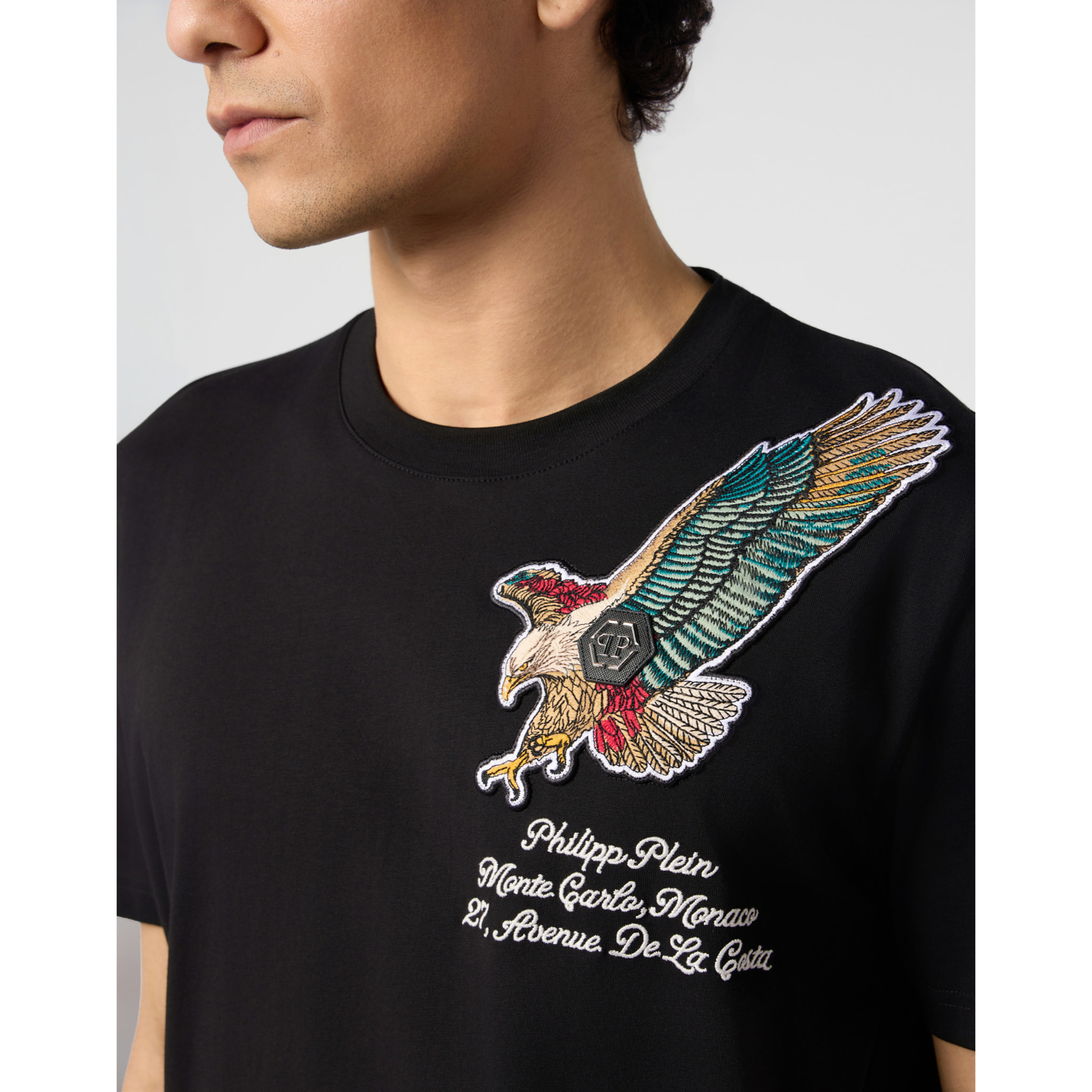 PHILIPP PLEIN Round Neck T-Shirt Eagle Montecarlo
