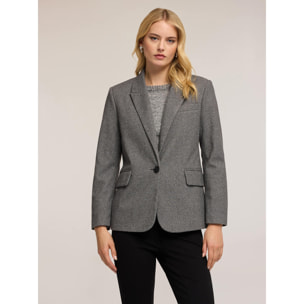 Motivi - Blazer estructurado teñido en hilo - Gris