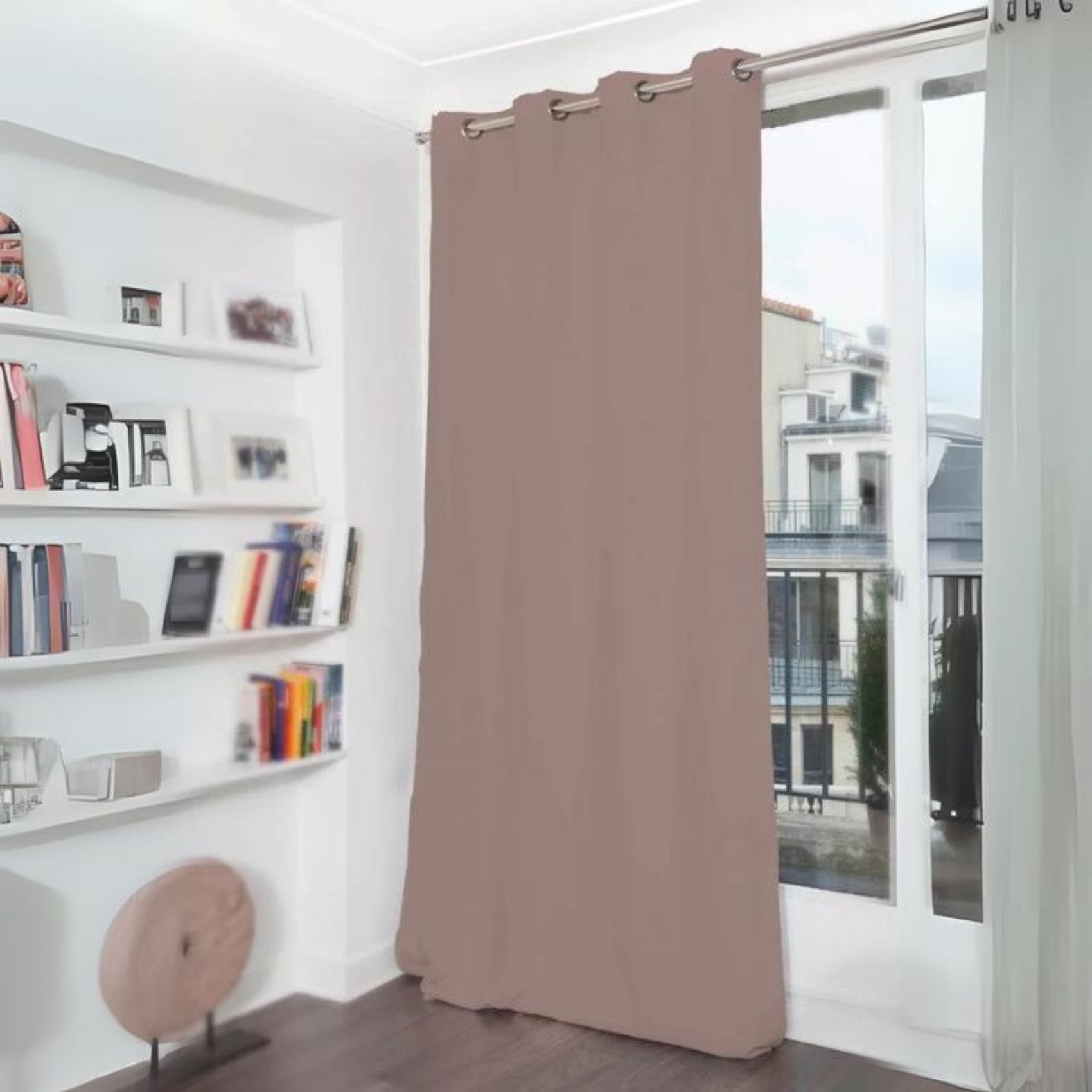 Rideau Phonique Occultant et Thermique 'MOONDREAM' - Beige foncé