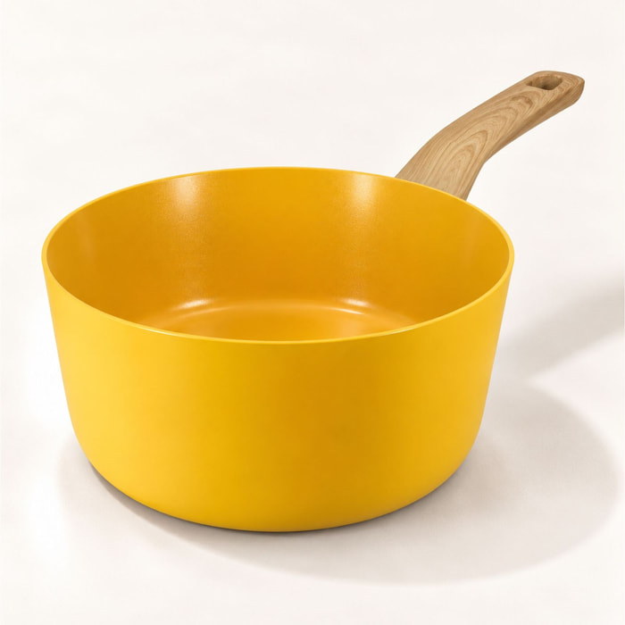 Casserole 20cm avec revêtement céramique jaune - tous feux COLORAMA