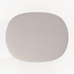 Lot de 2 tabourets pour îlot central 65,5 cm en bois et tissu beige - Jude