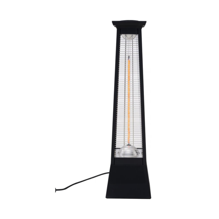 Chauffage électrique radiant en fibre de carbone "Volcano" - 2000W - Noir