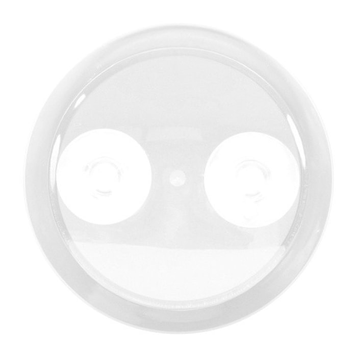 Miroir rond grossissant x3 à  ventouse Blanc MSV