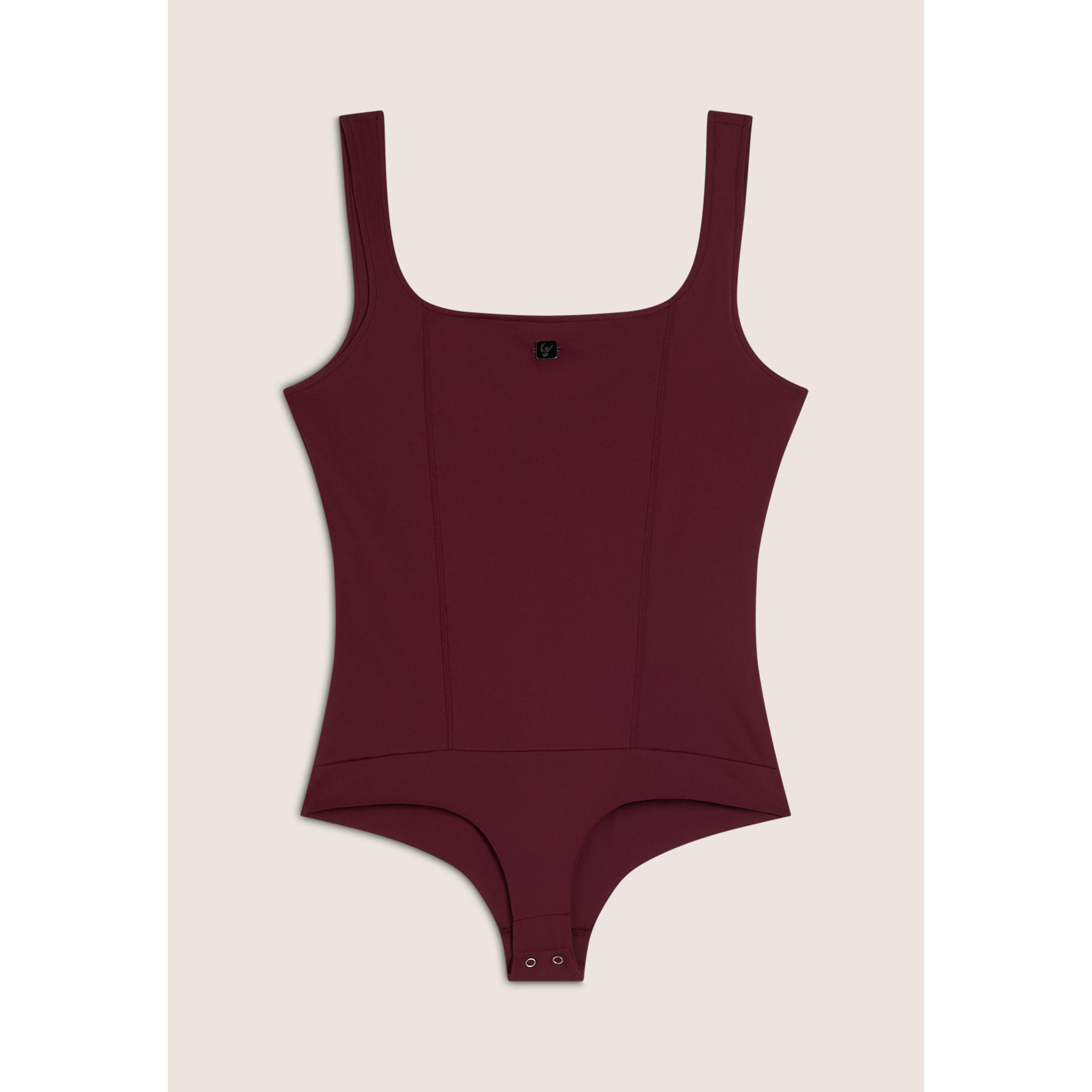 Body scollo quadrato in tessuto brevettato traspirante