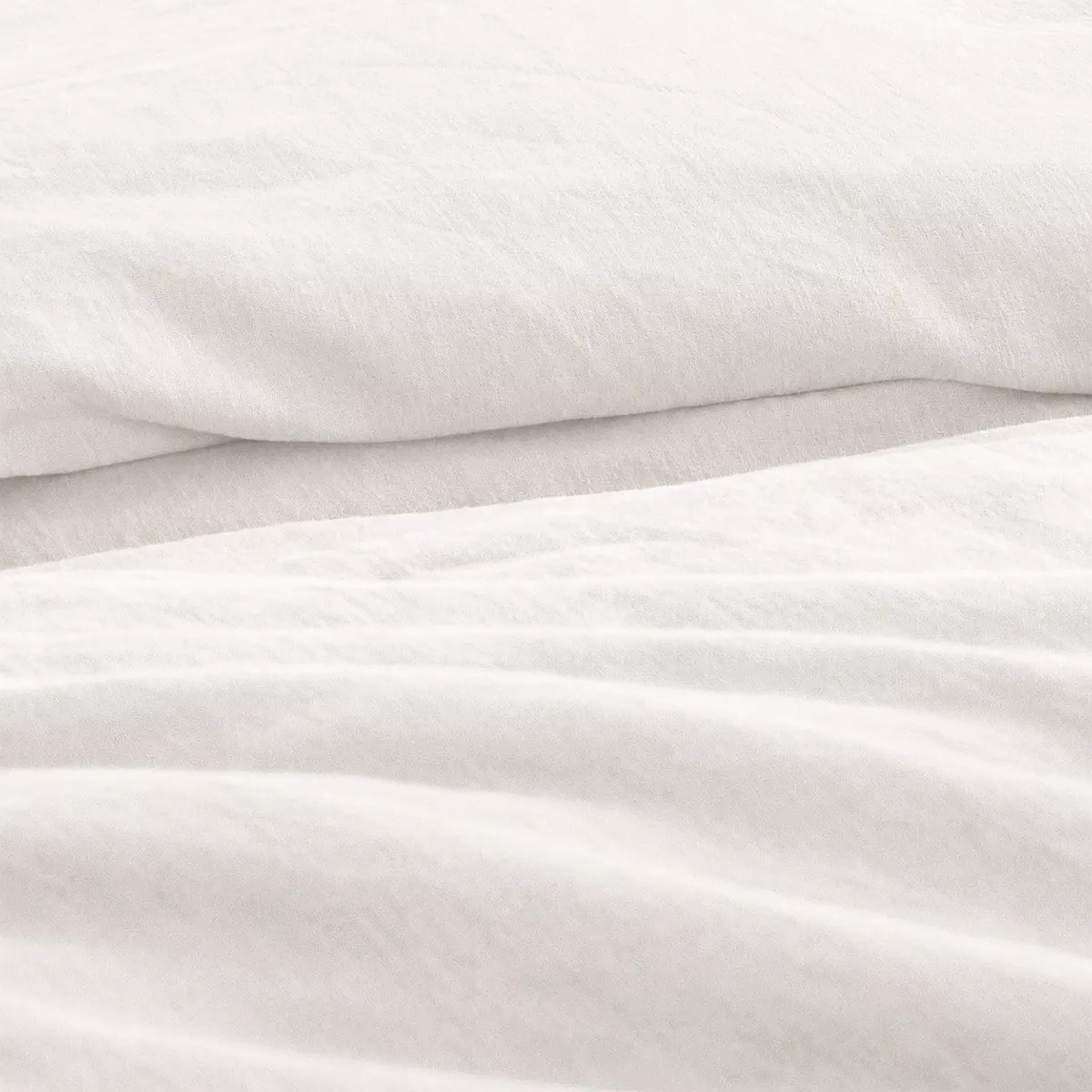 Housse de couette pur lin lavé 165 g/m² uni blanc Le lin lave blanc