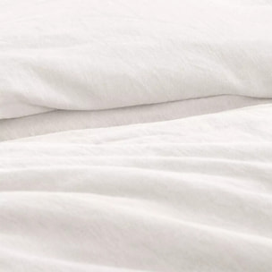Housse de couette pur lin lavé 165 g/m² uni blanc Le lin lave blanc