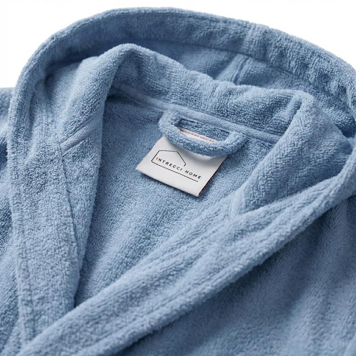 INTRECCI HOME Accappatoio Uomo e Donna, in Puro Cotone Jacquard 500 g, , Morbidezza Extra, Avvolgente, con Cappuccio e Tasche, Elegante e Confortevole,