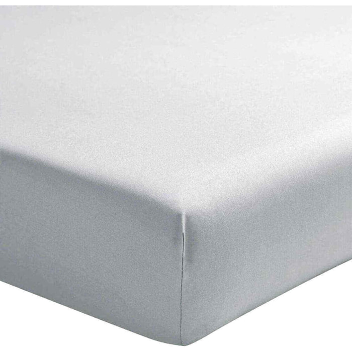 Drap Housse - Bonnet:30cm Percale Coton Blanc