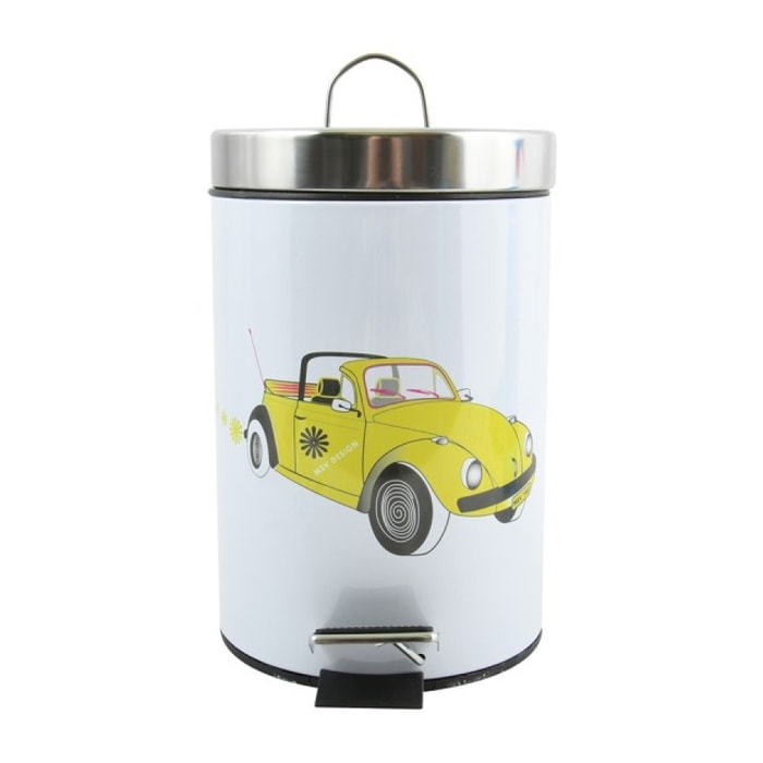 Poubelle à  pédale Inox 3L Cox 70's MSV