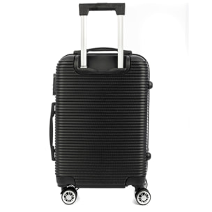 Set di 3 valigie Trolley, realizzato in materiale leggero ABS ad alta resistenza con angoli rinforzati. Chiusura numerica e 4 ruote doppie girevoli a 360°.