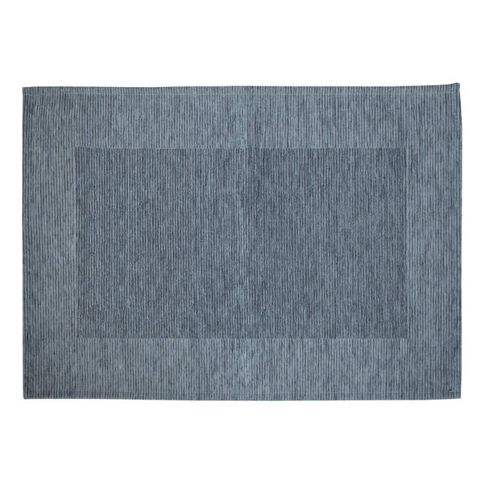 TAPPETO DA CUCINA DIS.RIGHE COL.AZZURRO TOPAZIO 57X190 CM CON ANTISCIVOLO