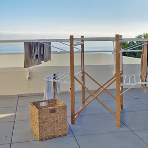 Séchoir à linge avec roulettes USHUAIA blanc 32M