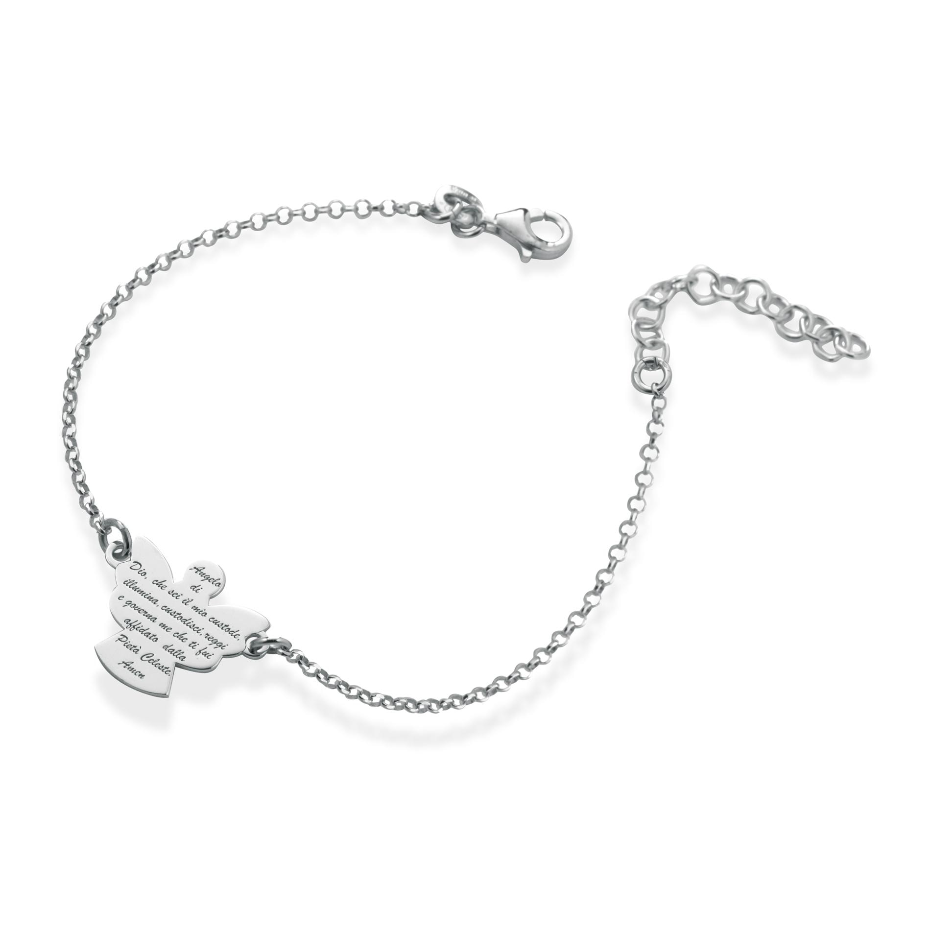 Bracciale Hiriwa 925 Angelo Preghiera Argento