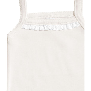 Body bebé tirantes finos volantes niña