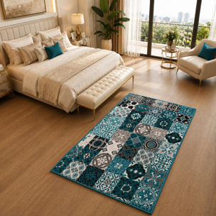Tapis Revu motif carreaux de ciment