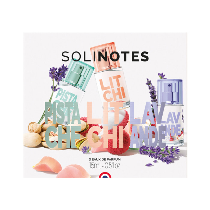 Pistache Litchi Lavande - Coffret Découverte 3 x 15 ml