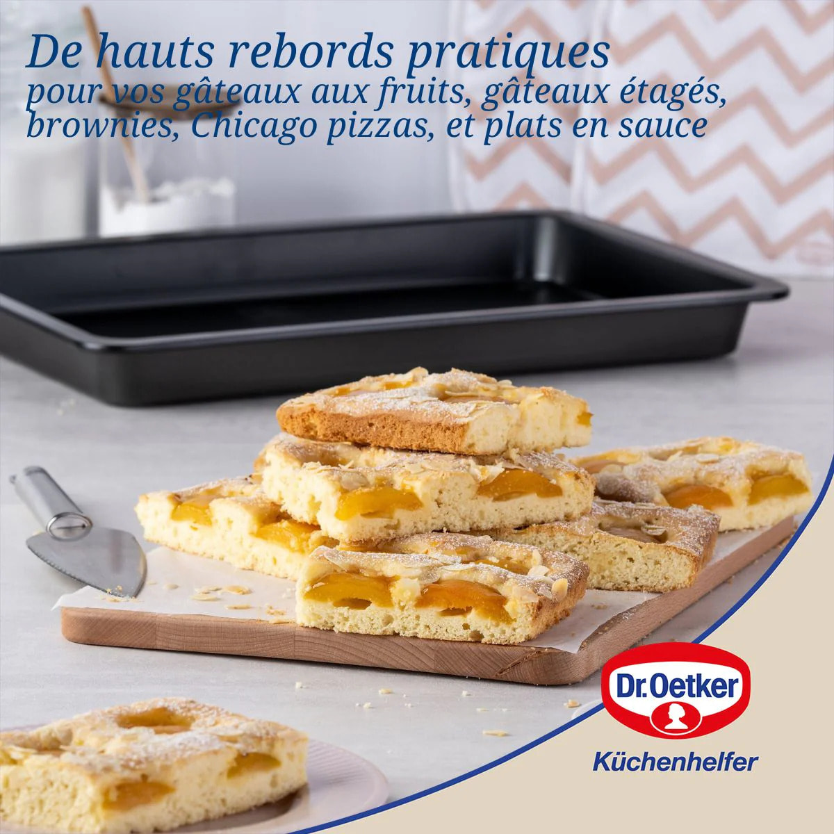 Plaque à pâtisserie à rebord extra haut 42 x 29 cm Dr Oetker Tradition