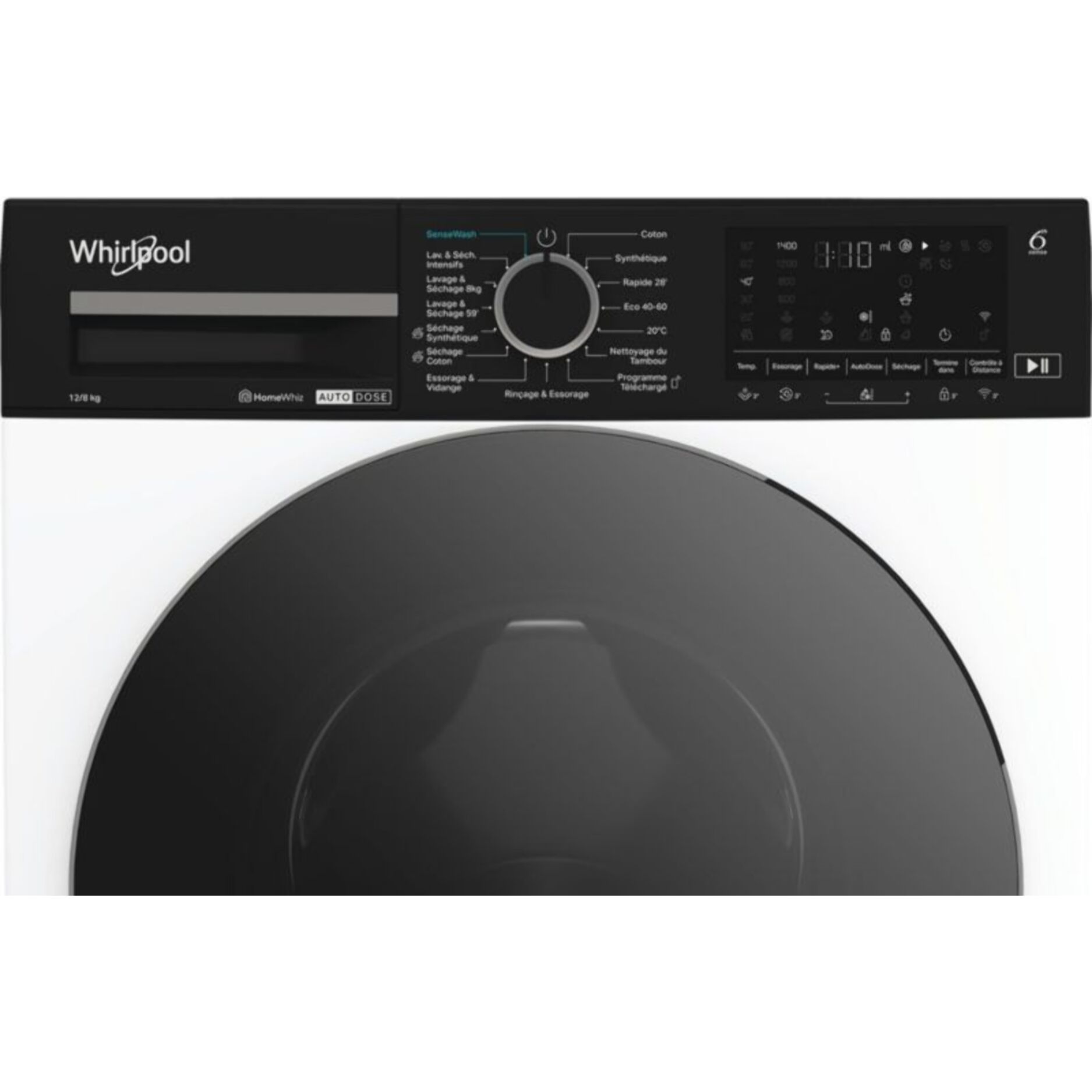 Lave linge séchant hublot WHIRLPOOL WPD2836WADSFR