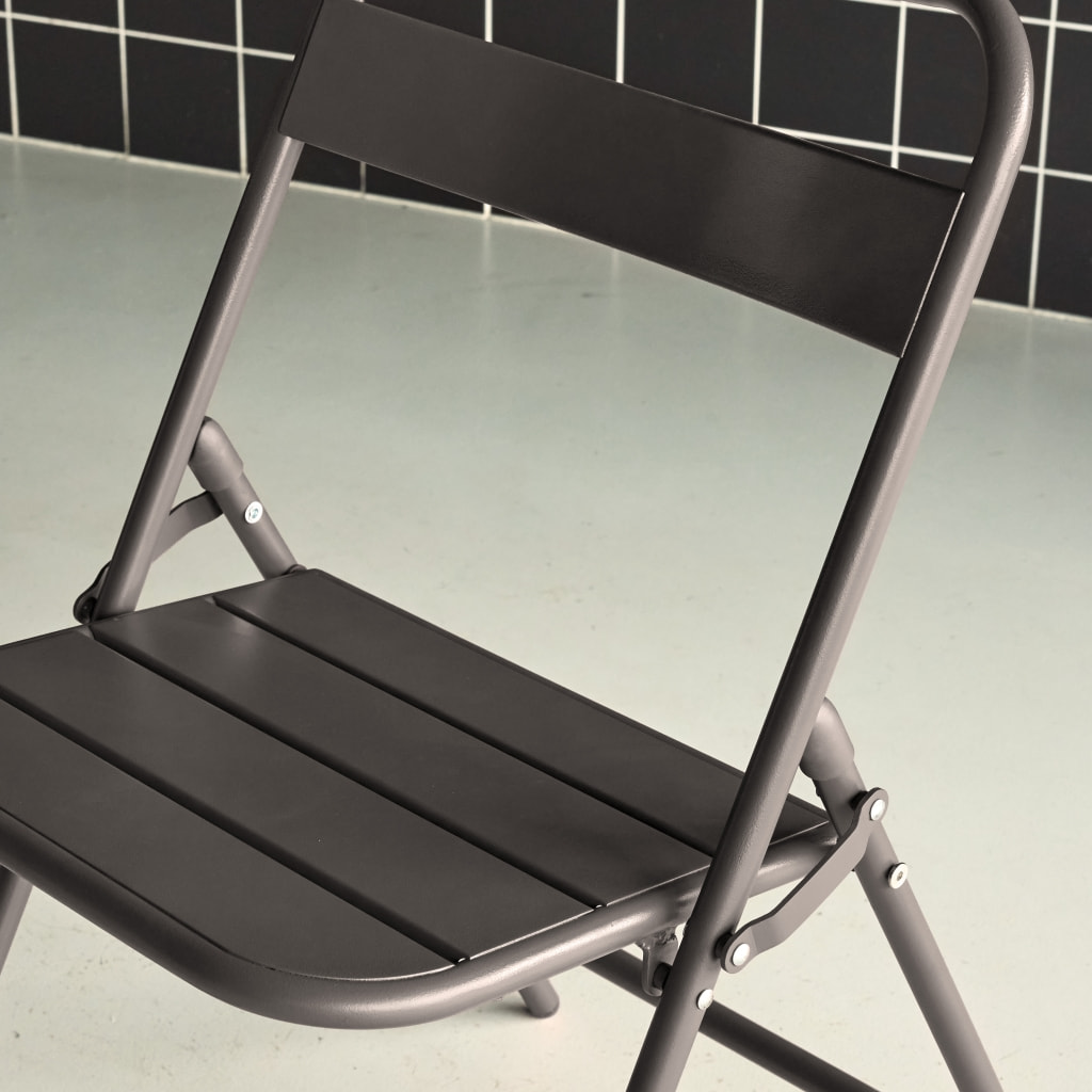 Chaise de jardin pliante acier (lot de 2) AMÉLIA