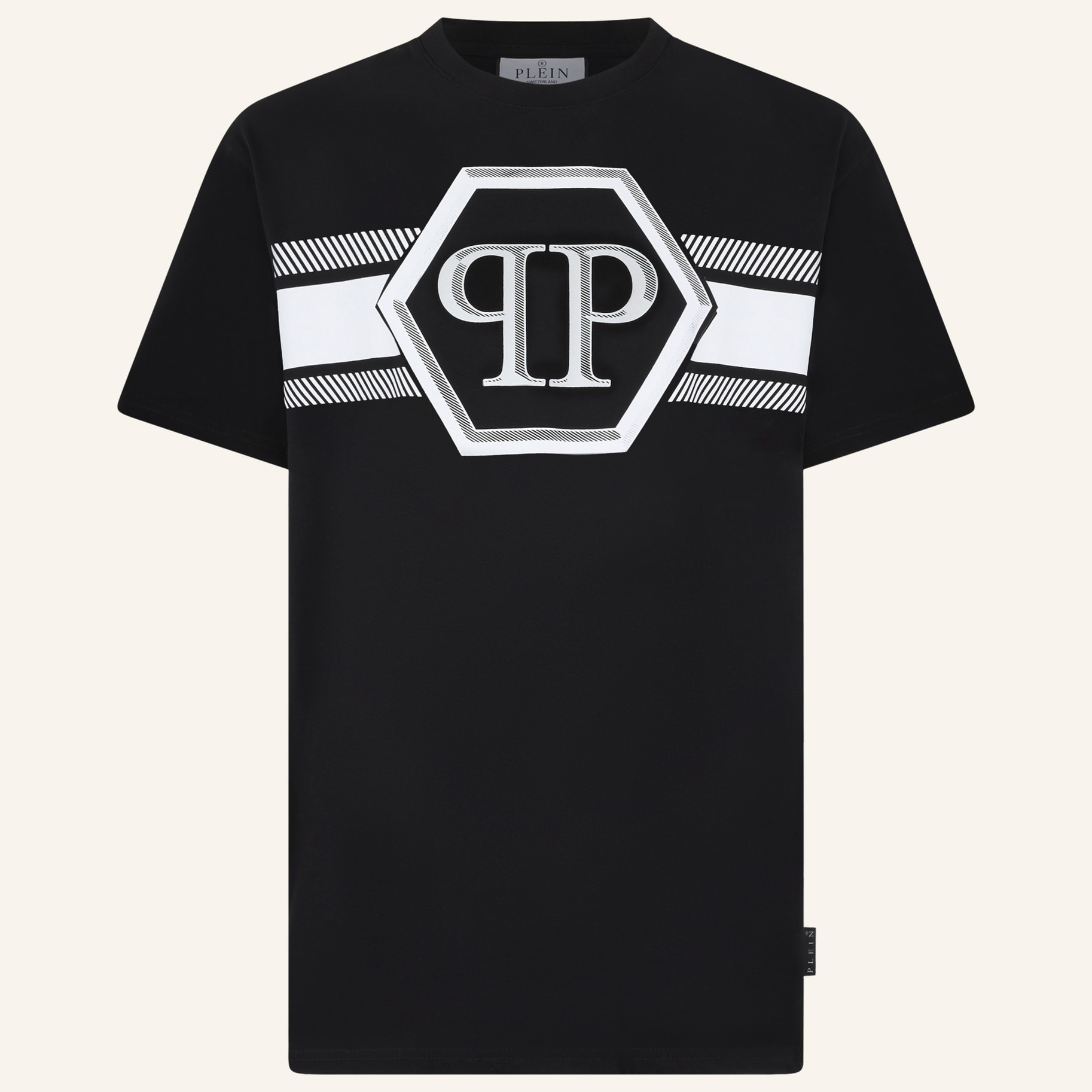PHILIPP PLEIN Round Neck T-Shirt Hexagon Line
