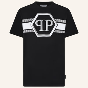 PHILIPP PLEIN Round Neck T-Shirt Hexagon Line
