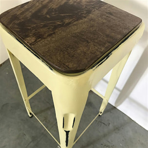 Tabouret bar jaune (lot de 2) LEEDS