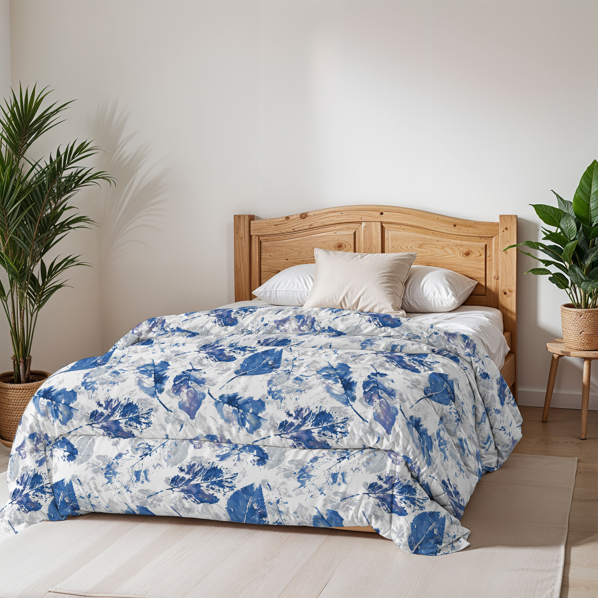 TRAPUNTA BASIC INVERNALE STAMPATA SINGOLO, FOGLIE