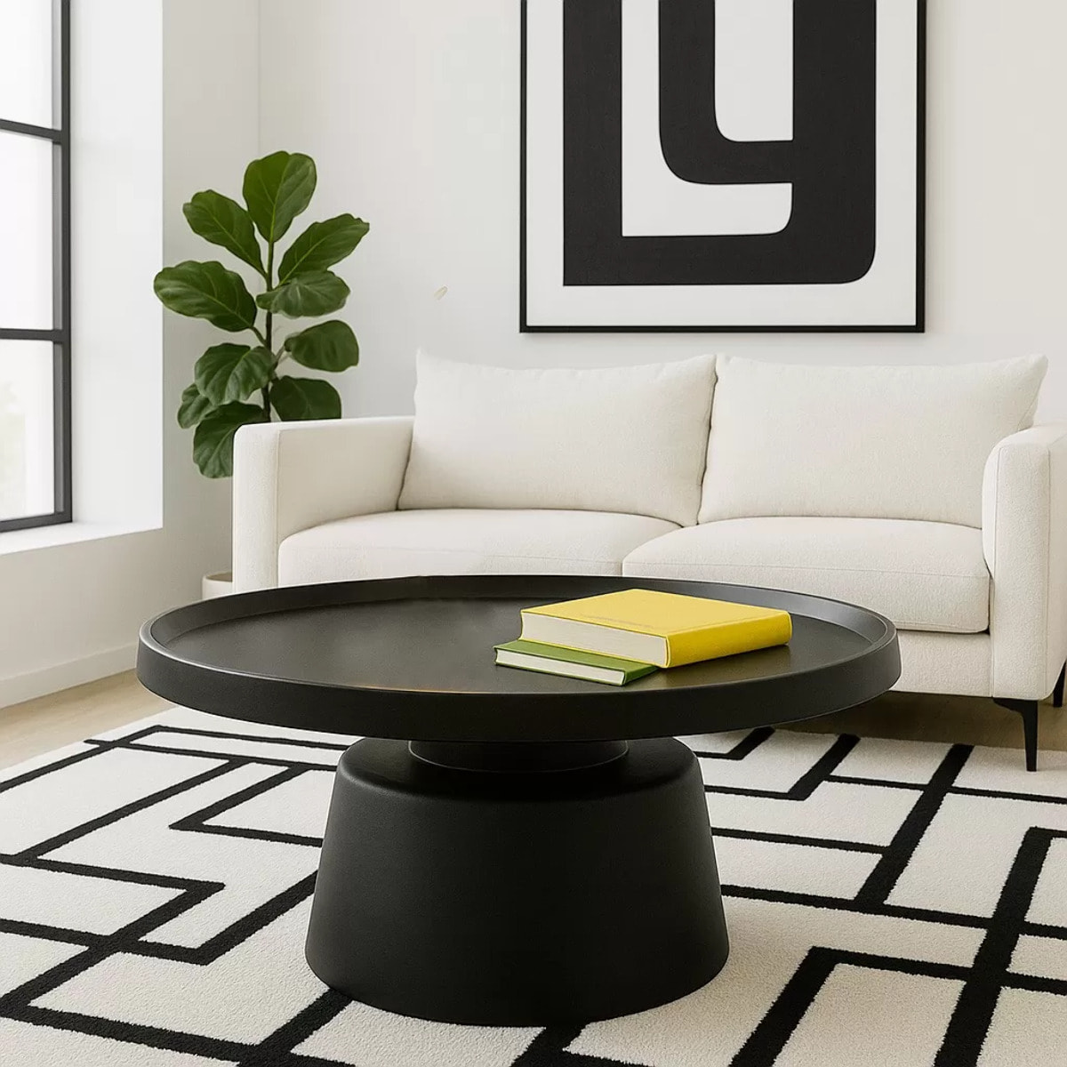 Table basse Lima 70cm noire Kare Design