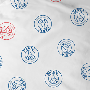 Parure de lit imprimée 100% coton, PSG MINIMALISTE