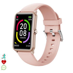 Bracciale intelligente H86B con pressione sanguigna e cardiofrequenzimetro. Varie modalità sportive, impermeabilità, notifiche app.