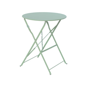 Table de jardin bistrot ronde Ø60cm pliable en acier thermolaqué