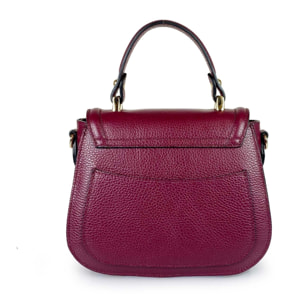 Borse Donna colore Bordeaux-in pelle Made in Italy 21 X 20 X 10cm