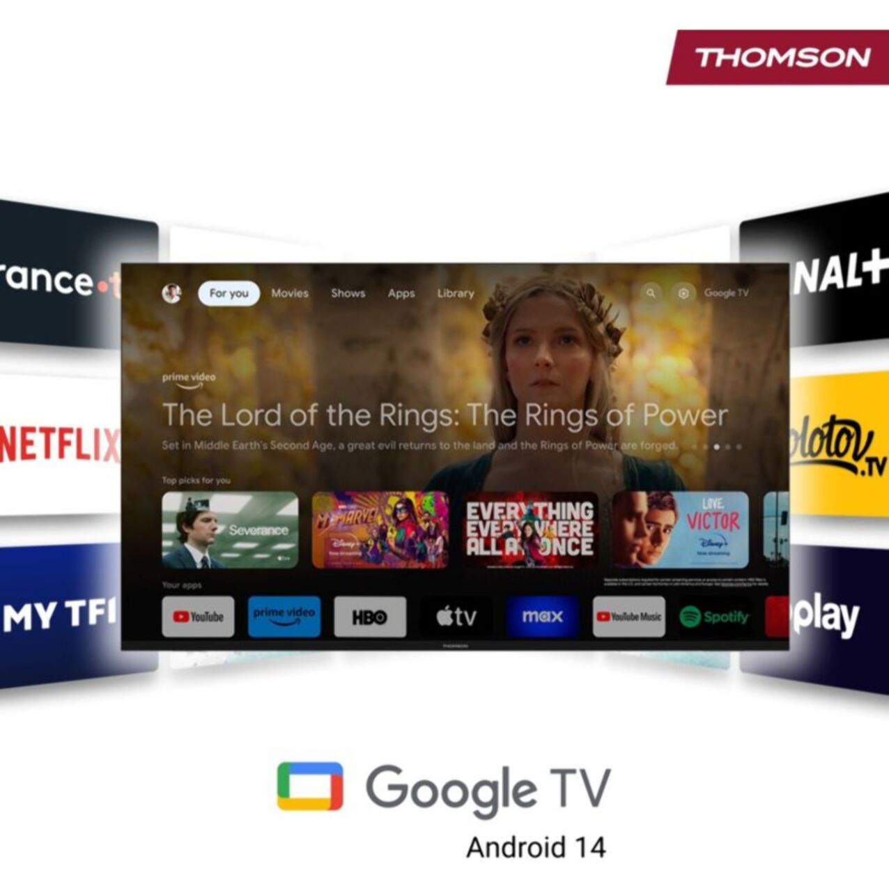 Passerelle multimédia THOMSON 245 Box 4K avec Google TV