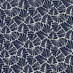 Nappe rectangulaire plastifiée 100% coton - Bleu Marine
