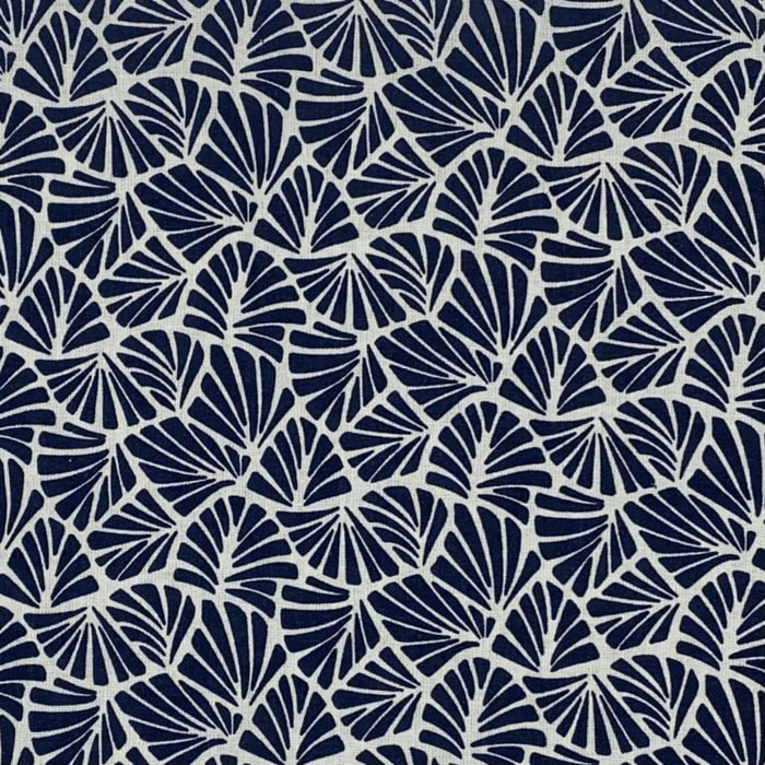 Nappe rectangulaire plastifiée 100% coton - Bleu Marine