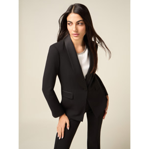 Oltre - Blazer in tessuto crêpe - Nero