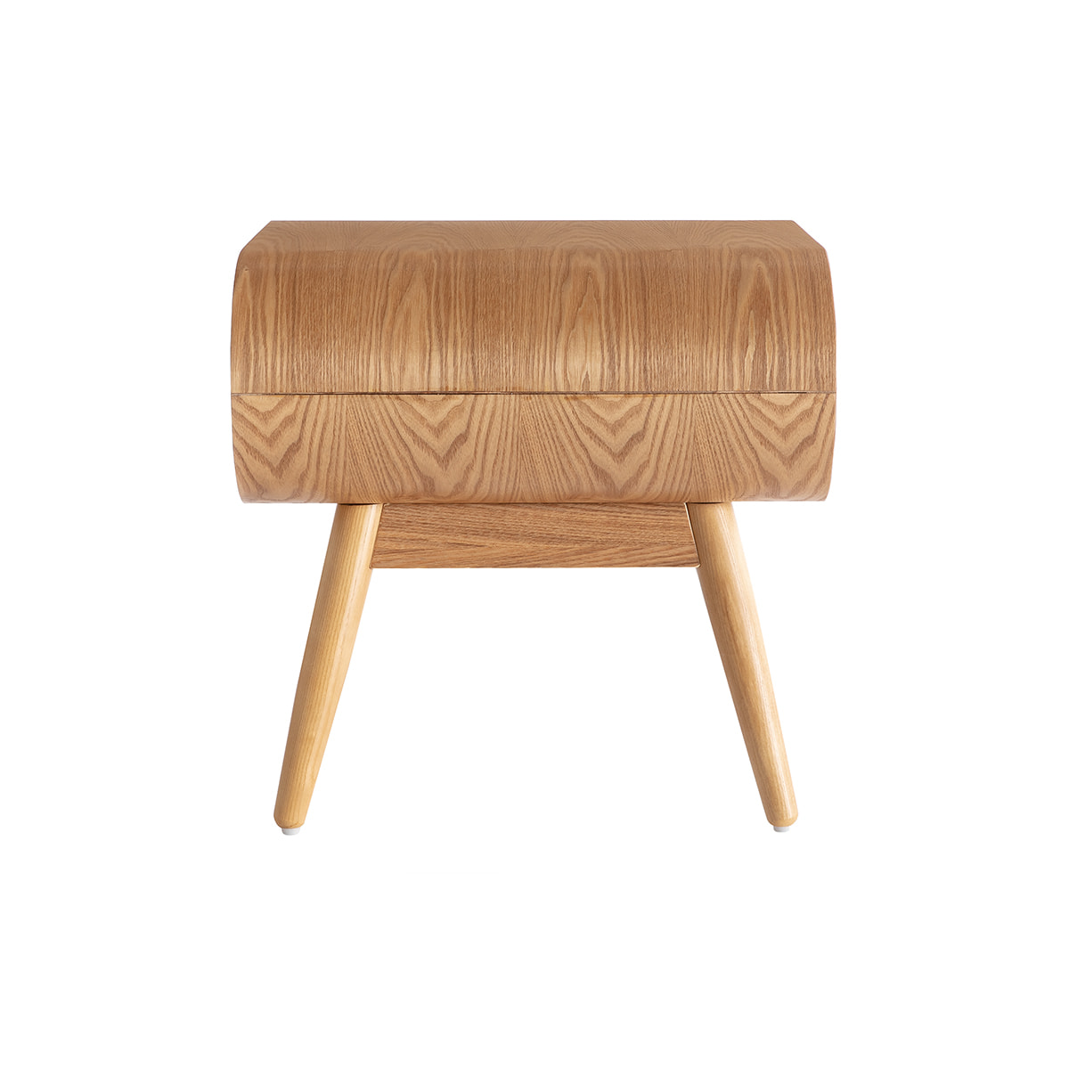 Table de chevet avec tiroir vintage bois clair L45 cm (lot de 2) BJORG