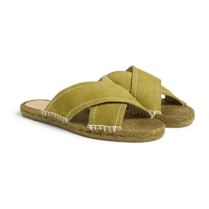 Sandalias planas cuña de 2 cm