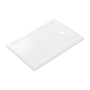 RECEVEUR DE DOUCHE A POSER EXTRA-PLAT EN ACRYLIQUE BLANC RECTANGLE - 120x80 WHITENESS 120