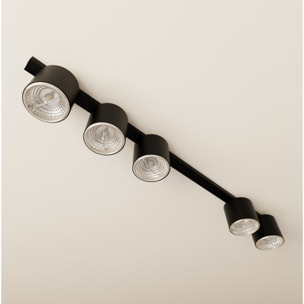 Faretto da soffitto Nano in acciaio nero