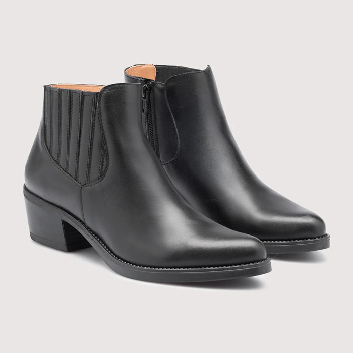 Botín Piel Negro - Tex