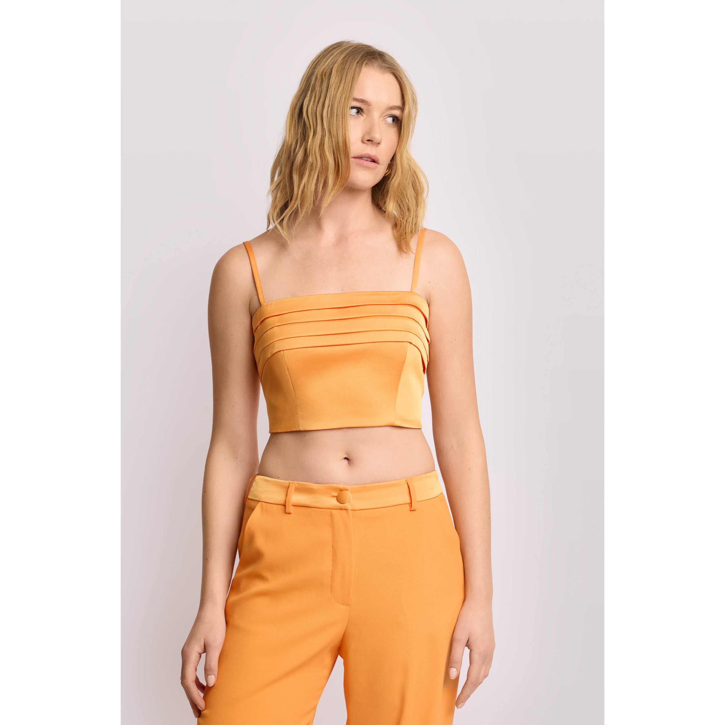 Kocca - Top a fascia strutturato Donna, Tinta unita, Scollo dritto