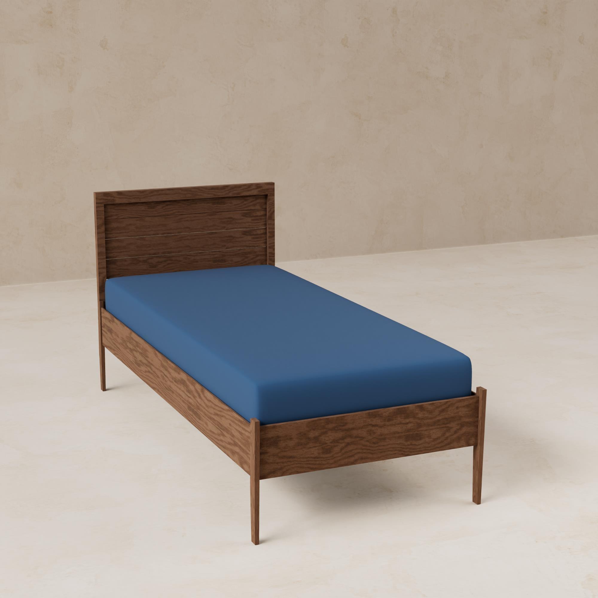 Sábana bajera para cama en color azul rainbow benetton