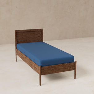 Sábana bajera para cama en color azul rainbow benetton