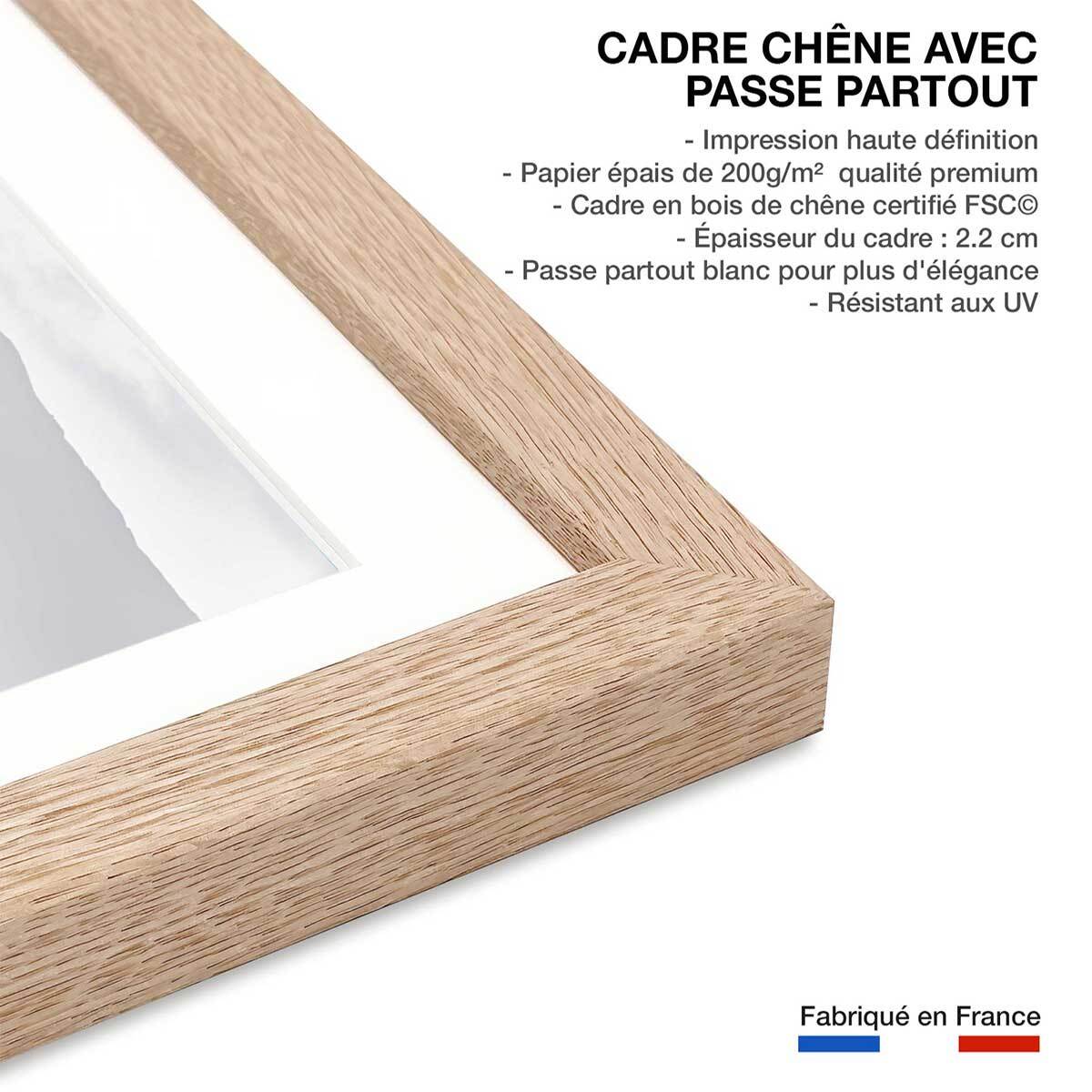 Affiche nature reflets d'eau Affiche sous cadre bois