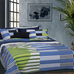 Completo lenzuola e copriletto Biarritz riga