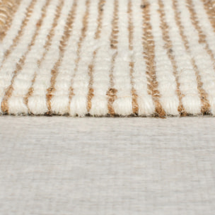 Tapis de couloir jute et laine MEDINA BLOCKS Vert