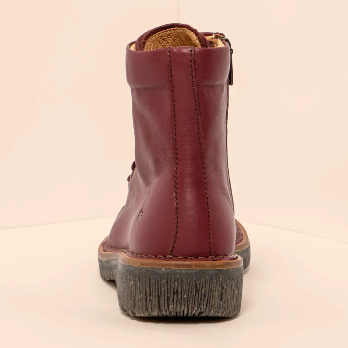 Botines N5572 SOFT NAPPA BURDEOS/VOLCANO color Burdeos